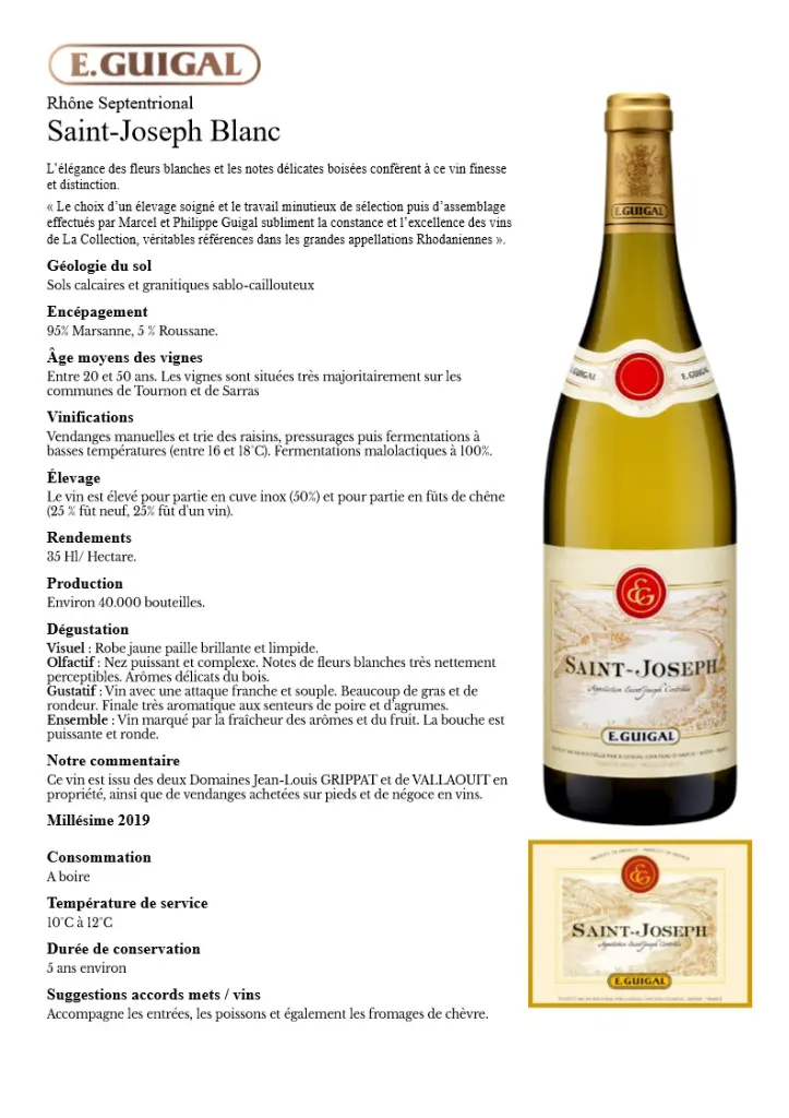 Vin Saint-Joseph Blanc Millésime 2019 _ E.GUIGAL_1.webp